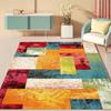 1pc Extra Large  Bohemian Geometric Area Mat - Machine Washable Crystal Velvet Mat with Non-Slip Dot Backing,