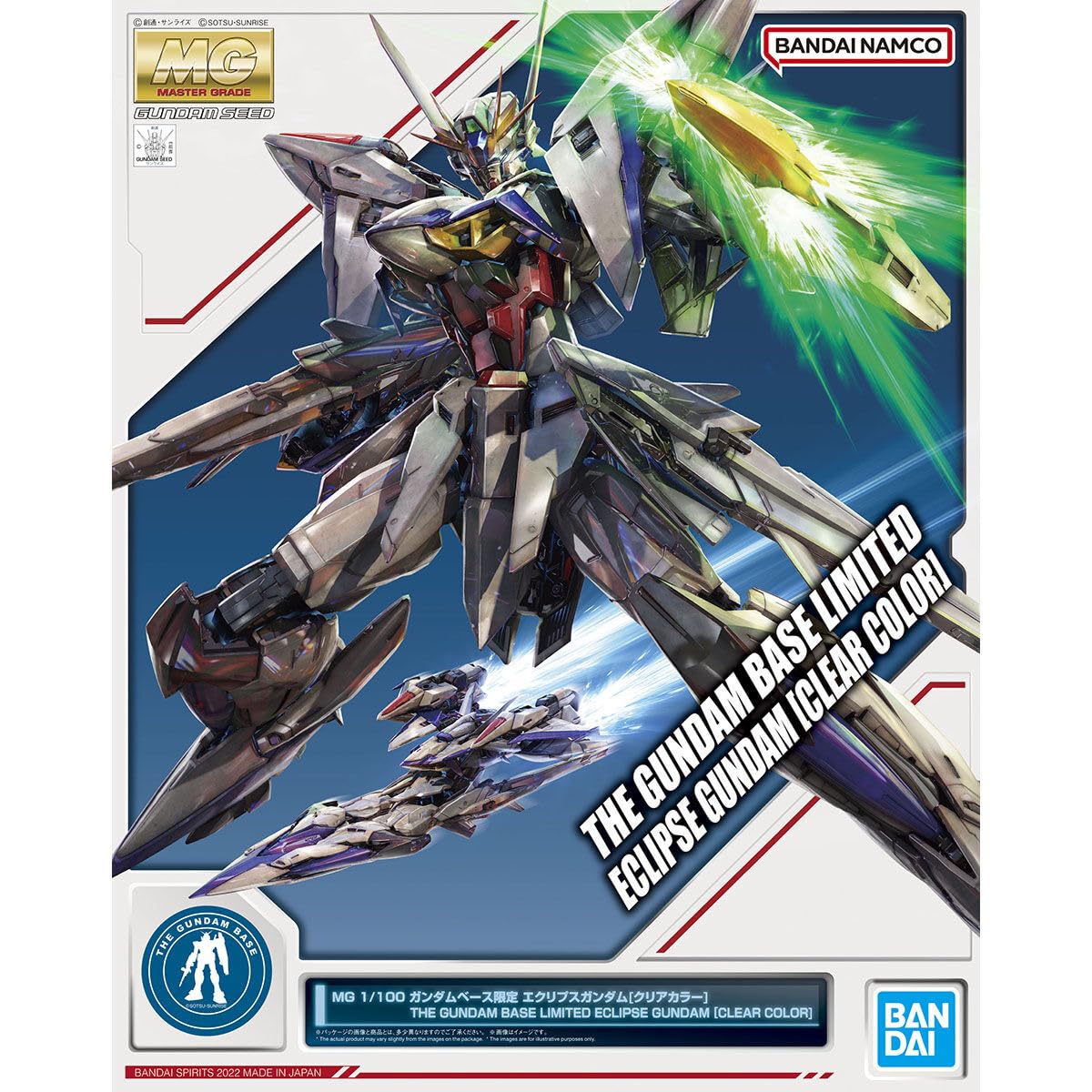 

Base Limited Eclipse Mobile Suit SEED ECLIPSE Plastic Model [MG] 1/100 [Clear Color]