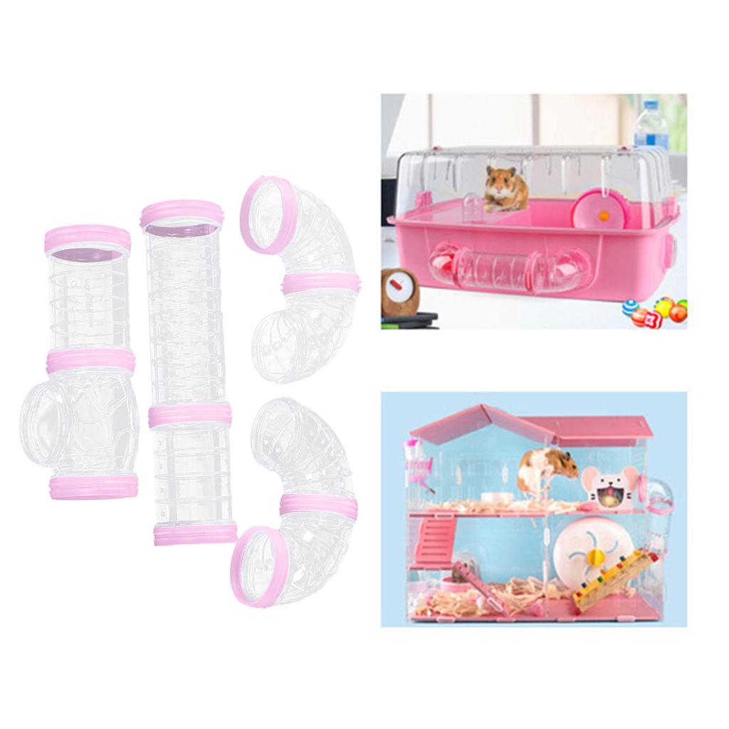 DIY Plastic Hamster Tubes Set 8Pcs Connected Tunnels for Training