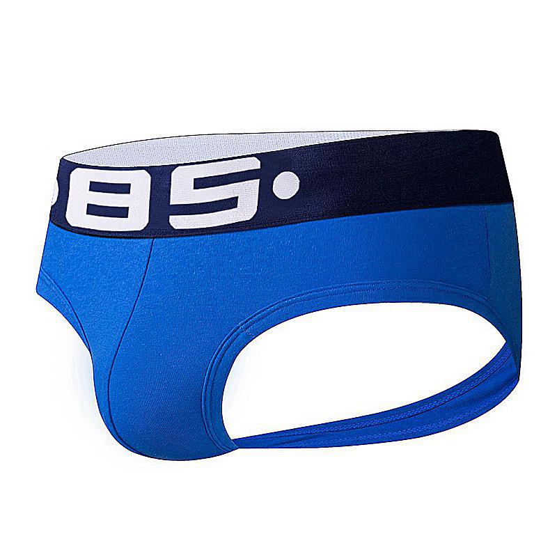 

Men s Cotton Low-Rise Breathable Thong - Style BS103 Medium синий