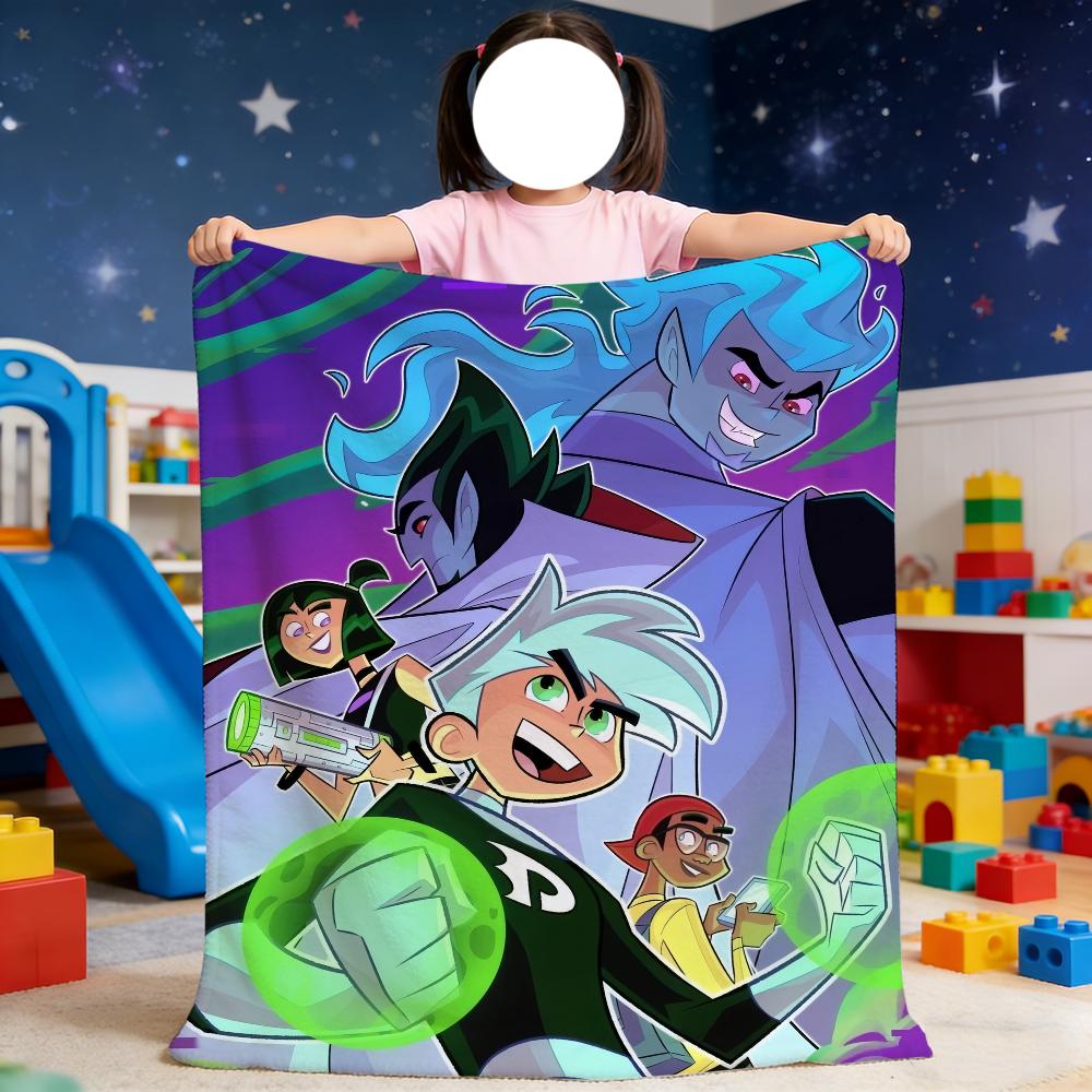 Blanket For Soft Cartoon Throw Blanket for Picnic Bed P-Phantom Sofa Home Bedroom Cozy Warm D-Danny Comfortable 75X95CM