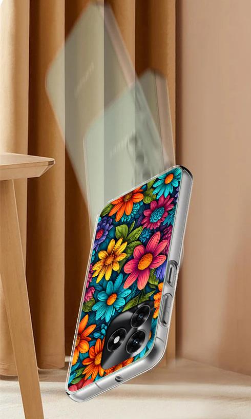 Etui Do Honor X5C Plus / X5C 4G Obudowa Foto Case Plecki Kwiaty + Szkło 9H