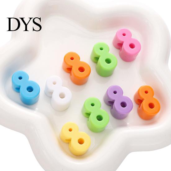 Large Hole Beads 5Pcs DIY Acrylic Bubble Number Beads, 0-9 Chunky Kit Colorful Spacer for Crafting Projects