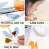 Colorful Wavy Border PU Large Desk Pad 35*80cm Scalloped Irregular Edge Waterproof Smooth PU Surface Stable Non-slip Bottom Mouse Mat Ideal Student