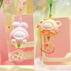 Endearing Peach You Love Water Sound Bell Keychain With Playful Animal Designs For Gifts