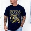 Happy New Year 2026  TShirt for Men and Women Crew Neck Short Sleeve Cotton Top All Seasons Quality Casual Fashion Tee