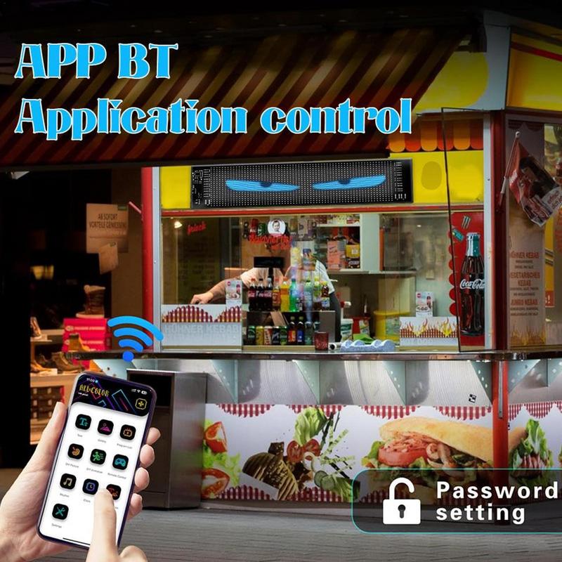 Smart Car Devil Eyes Light LED Display For Windshield Waterproof Programmable Car LED Display LED Funny Eye Light Signs Car Deco