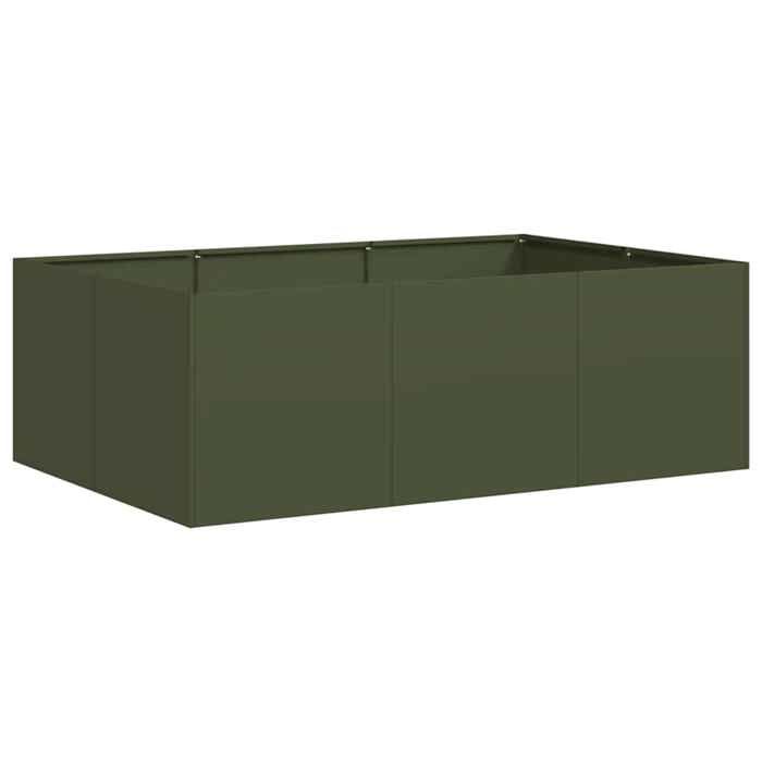 VidaXL Jardinière vert olive 120x80x40 cm acier 860748