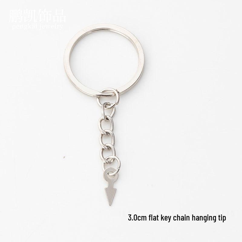 Triangle Tip Keychain Pendant, 25/30mm Keyring Chain DIY Jewelry Accessory