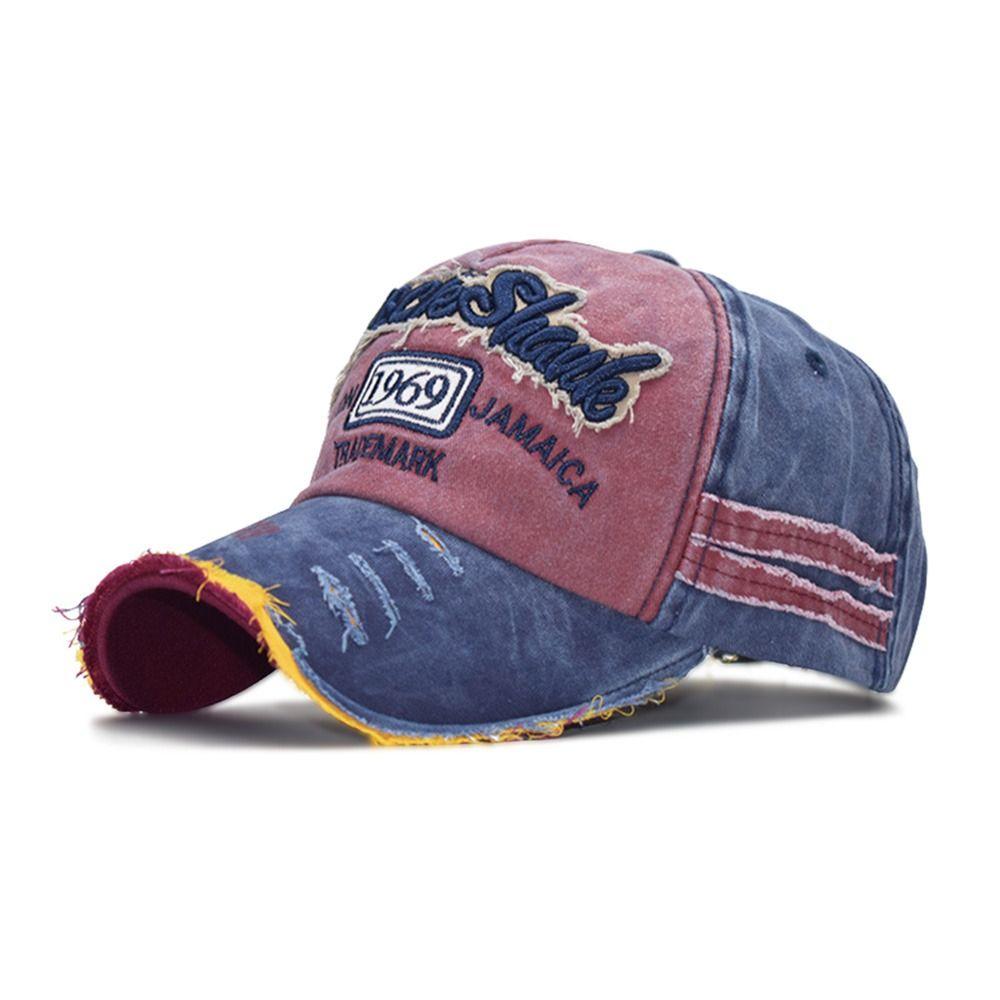 Men Women WASHED DENIM Vintage Baseball Hats Distressed Faded Cap Embroidery Baseball Caps Sunscreen Hats