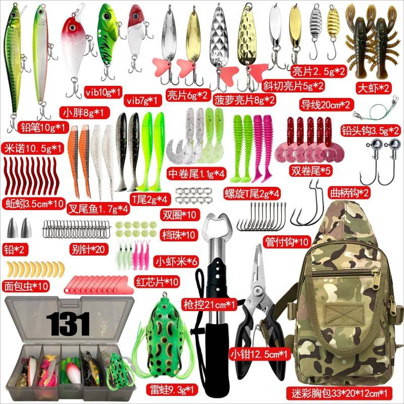 Fishing Lure Set Freshwater Saltwater Bait Minnow Spoon Soft Hard Frog Bass Trout Pike