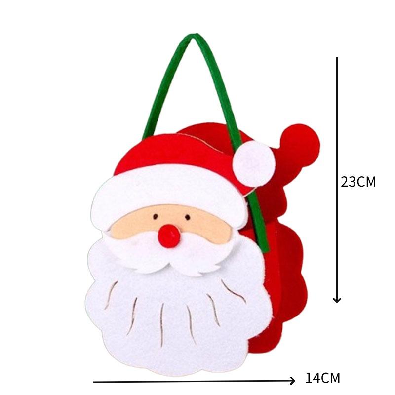 Creative Christmas Felt Totes Bags Children's Candy Bag Christmas Snowman Non-Woven Tote Handbag Christmas Decorations