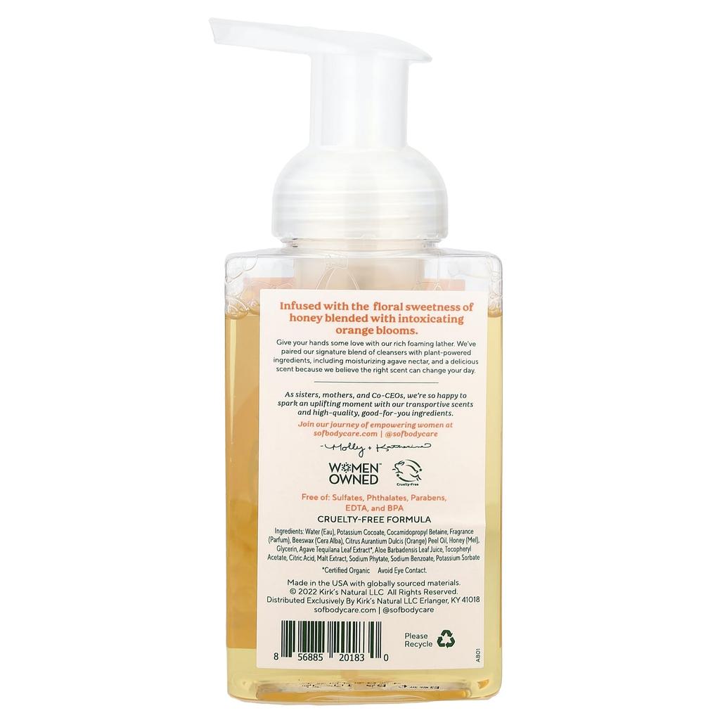 Foaming Hand Wash, Orange Blossom Honey, 8 Fl Oz (236 Ml)