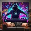 1 DJ Music Backdrop Banner - Vibrant Party Decor With DJ Colorful Music Lights - For Birthday Anniversary Wedding Indoor/ Party Party DJ