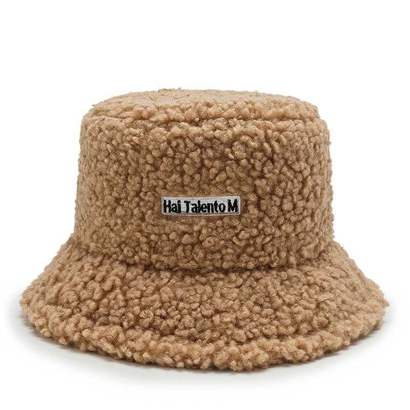 FallSeason and ColdSeason Fisherman Hat Women Korean Style Trendy Cold Resistant and Warm Basin Hat Styleable Fleece Sun Hat Lamb Velvet Hat