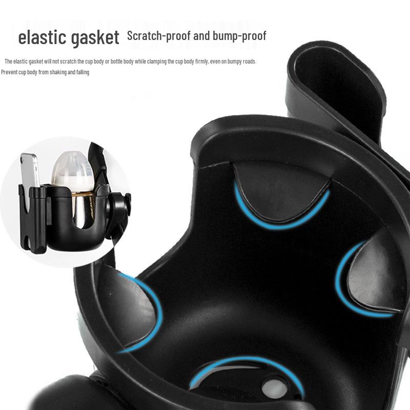 Baby Stroller Cup & Phone Holder - Multi-functional Tray for Water and Milk Bottles