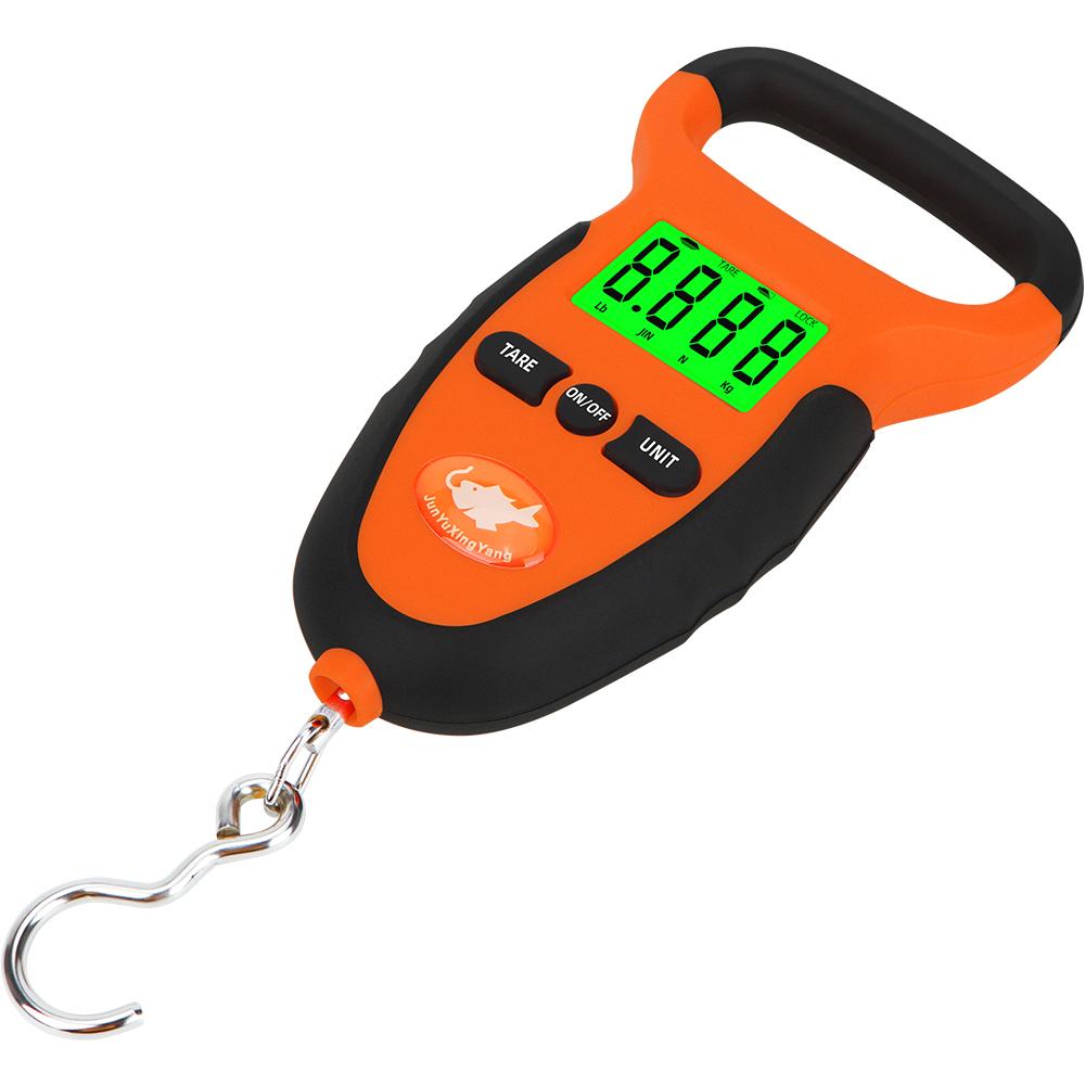 For Fishing Luggage - 50KG/10g Water-Resistant Fish Hook Weighing Portable Hanging Scale Digital Hook Scale Lb/KG/JIN/N Handle Weighing