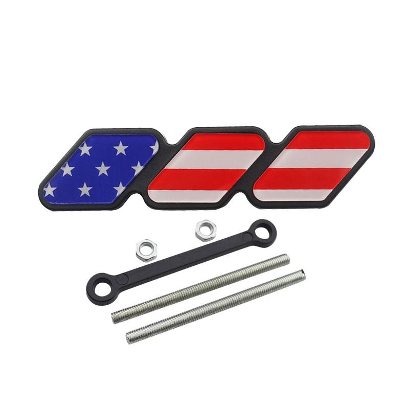 3 Colors US flag Grille Badge Tri Colors Emblem For Tacoma Tundra 4Runner Highlander Rav4 CHR Strip Air Inlet Auto Car Accessories