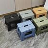 Square Plastic Collapsible Stool - Heavy-Duty Thickened Portable Folding Stool with Handle, 1 Pack for Indoor, Gatherings, Picnic,Fishing | Durable PP