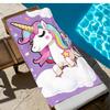 Kawaii Rainbow Unicorn Beach Towel Microfiber Quick Dry Absorbent Sand Free Oversized Bath Towel for Girls Women Aesthetic