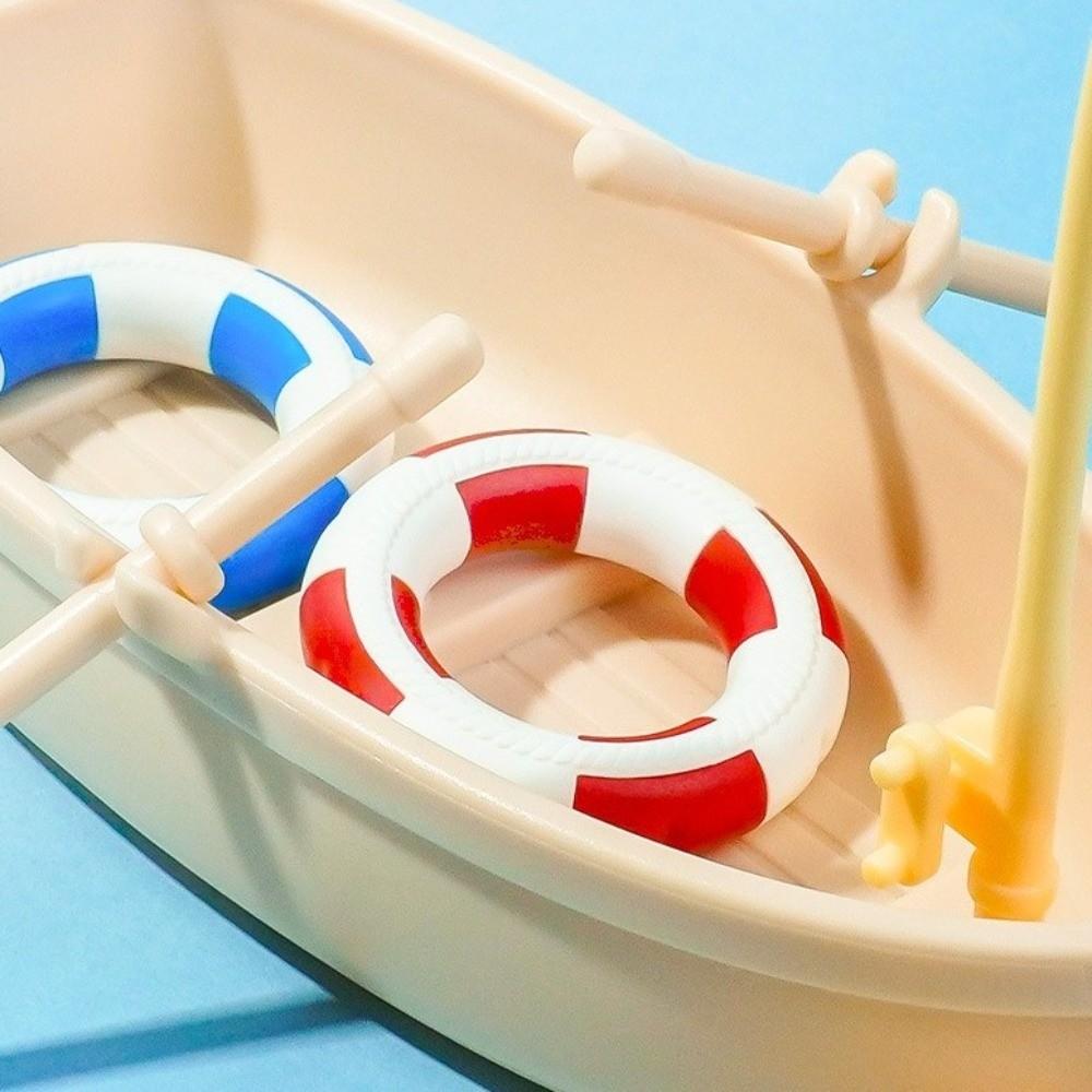 Plastic Floating Plastic Boat Mini Fish Tank Landscape Aquarium Decorations  DIY Home Ornament