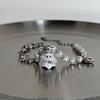 2PCS Pearl Beaded Halloween Couple Bracelets Funny Ghost Pendant Bracelet  Friends