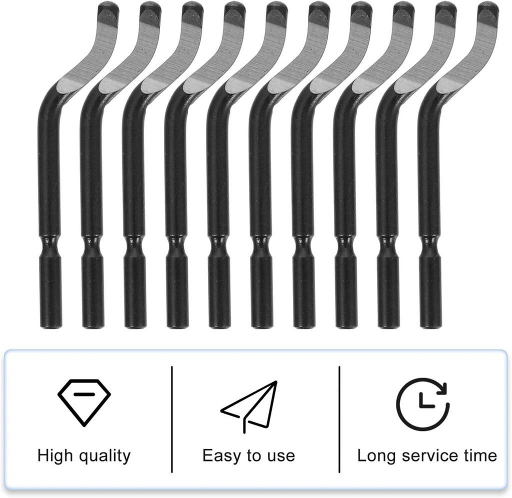 Deburring Tool Set with 11pcs High Speed Steel Swivel Blades Burr Removal Tool for Metal Resin PVC Pipes Copper Plastic Aluminum