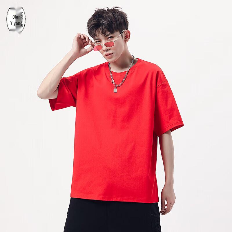 QIANYIYANG Pure Cotton Custom Round Neck T-Shirt 2XL