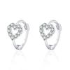 925 Sterling Silver Earrings Heart For Women Exquisite Student Girlfriend Fashion Jewelry Accessories Wedding Gift