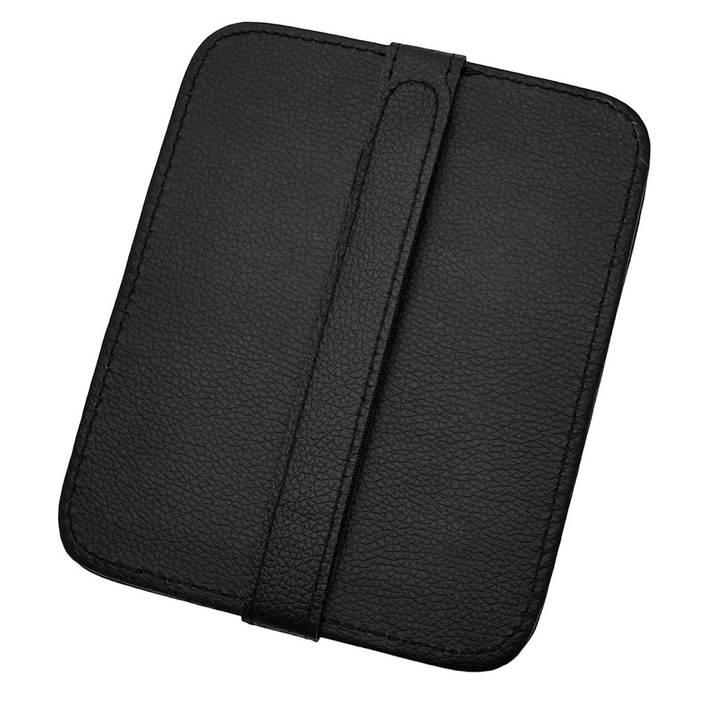 Multifunctional Car Sun Visor Storage: Glasses and Card Holder with Velcro Strap