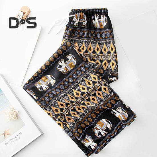 Breathable Casual Pants Full Length Popular Simple Wide Leg Long Trousers