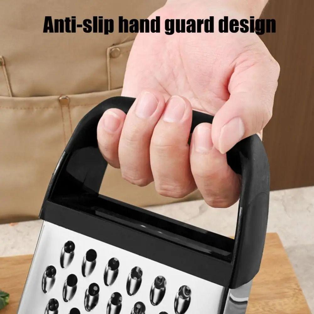 Four Sided Cheese Graters Stainless Steel Vegetable Slicer Ergonomic Food Shredder Cheese
