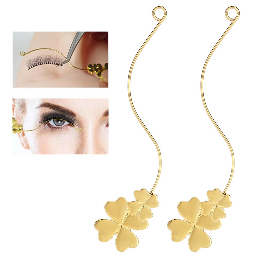 2Pcs Magnet Grafting Eyelashes Auxiliary Tool Metal False Lashes Extension Display Holder