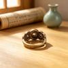 Vintage Five Blessings Copper Money Ring To Attract Wealth Open-Ended Adjustable Ring Vintage Men And Women Accessories