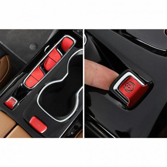 For Buick Envision 2021-2024 Red Alloy Center Console Gear Shift Sticker Trim