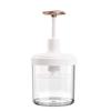 Tragbare Schaumreiniger-Flasche mit manueller Druckpumpe, durchsichtiger Arbeitsplatten-Spender für Reisen, Badezimmer, Fitnessstudio und Wohnheim