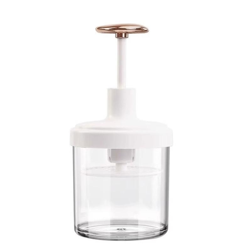 Tragbare Schaumreiniger-Flasche mit manueller Druckpumpe, durchsichtiger Arbeitsplatten-Spender für Reisen, Badezimmer, Fitnessstudio und Wohnheim