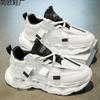 Summer new men's platform heightening shoes trendy student mesh casual sports shoes versatile straight