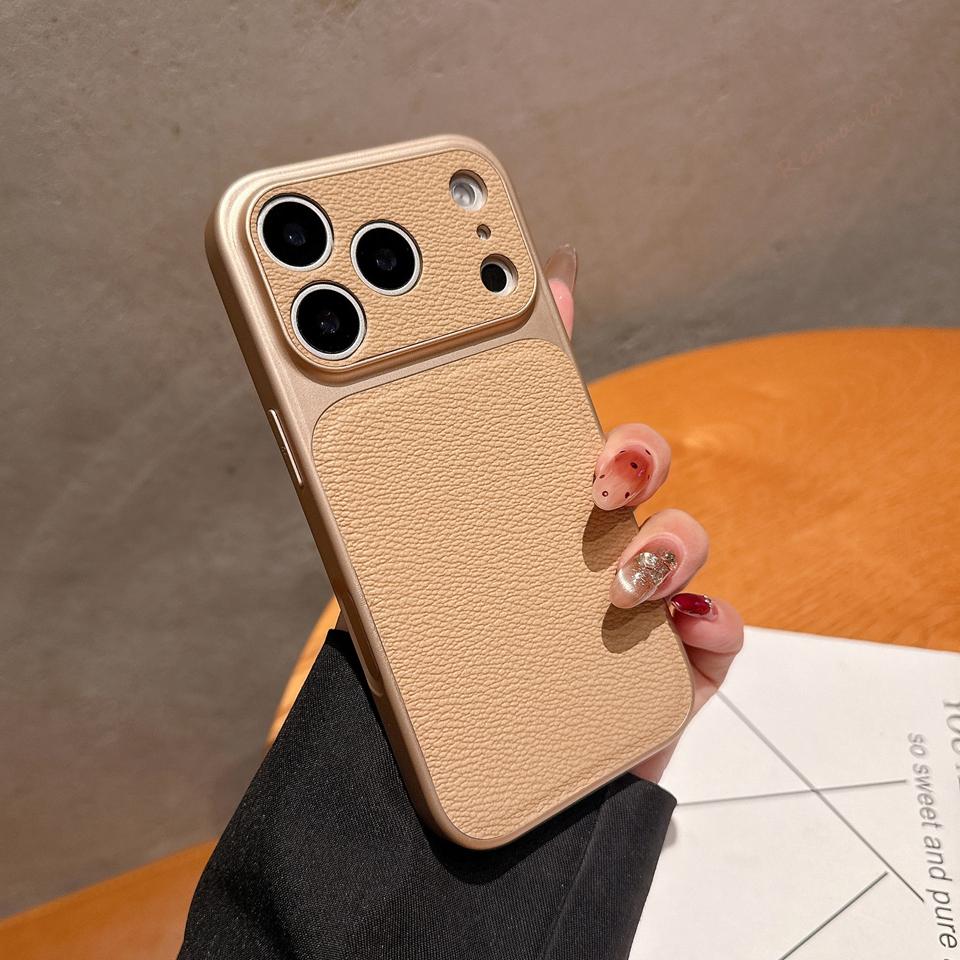 Official Big Window Leather Phone Case For iPhone 17 Air 13 14 15 16 17 Pro Max 16Pro 17Pro Shockproof Protector Cover