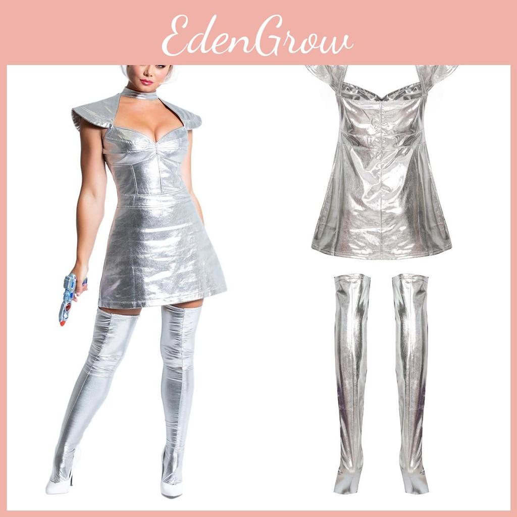 Shine Bright In The Star Wars Space Silver Bodysuit Costume Set