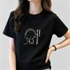 Unisex Listen To The Wind Of Change Print Tshirt Headphone Cartoon Graphic Casual Short Sleeve Round Neck Tee Top White Black