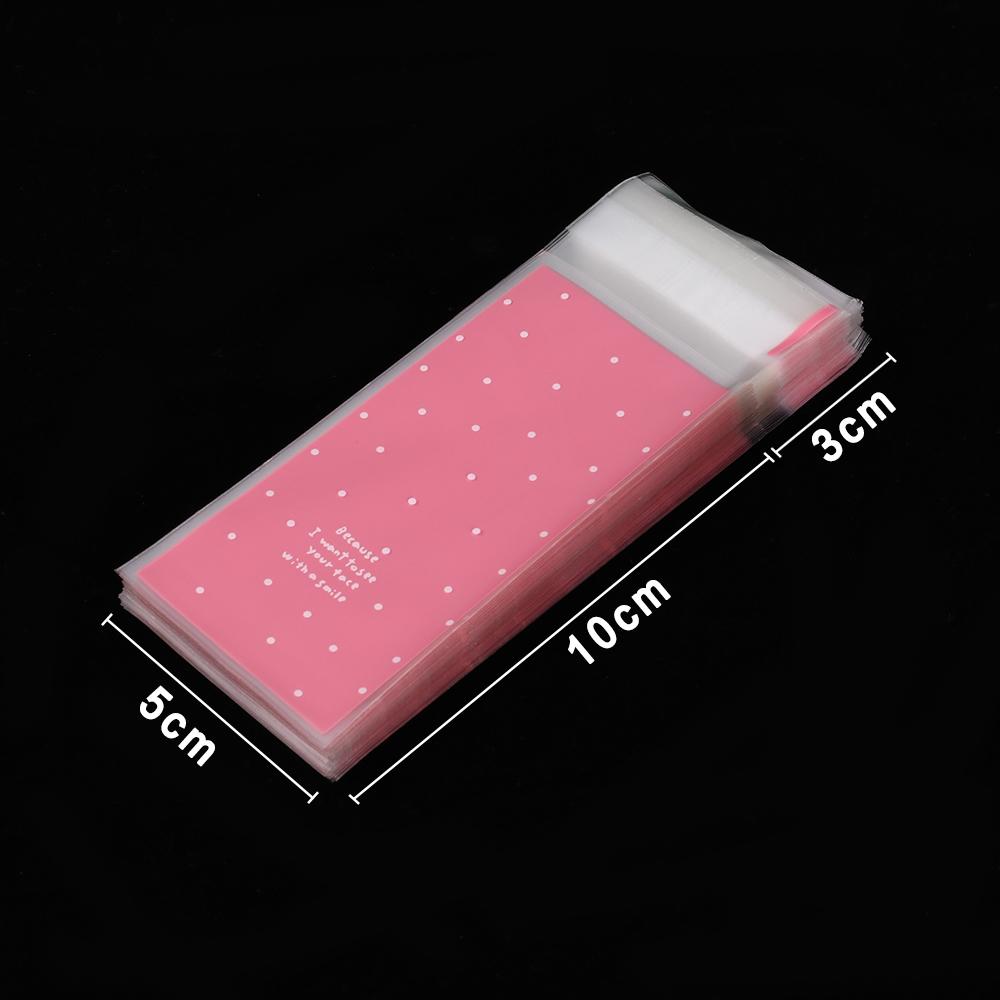 100pcs/lot Cute Bow Self-Adhesive Party Supplies Plastic Pocket OPP Bags Lipstick Bag Gift Packages