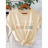 Women's Fresh Study-Style Printed Short Sleeve Shirt Beautiful Day Learn the Japanese round neck style T Shirt Elegant party holiday casual