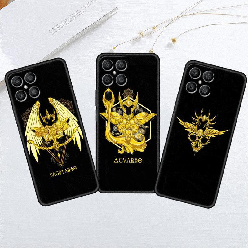 Anime Saint Seiya Logo Case For Honor X8 X8a 90 X9a 8X 70 50 20 Magic5 Pro 9X P60 P50 Black Soft Phone Funda