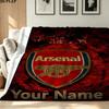 1PC Arsenal F Custom Name Patterned Flannel Blanket Suitable For All Seasons for Home Decor Warmth and Comfort Gifts Holiday Present