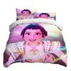 Duvet Cover Printed With Christmas Decoration Super Soft Brushed Microfiber Double Bed Comfortable Set With Zipper Closure And 2 Pillowcases