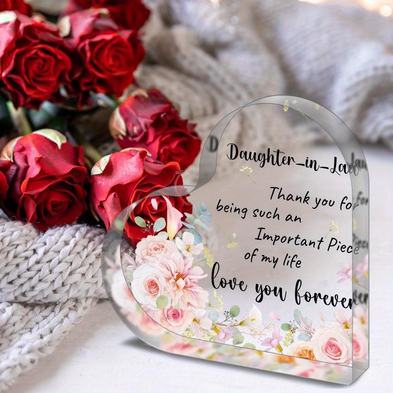 2D Flat Acrylic Plaque for Daughter-in-Law, Thank You Gift, Suitable for wall decoration, porch, room, villa, accents Home, Hallway, or Workplace - Ru