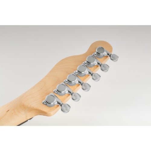 Musiclily Pro 6-String Locking Tuners for ST Strat/TL Telecaster Electric Guitars, Chrome Oval Buttons