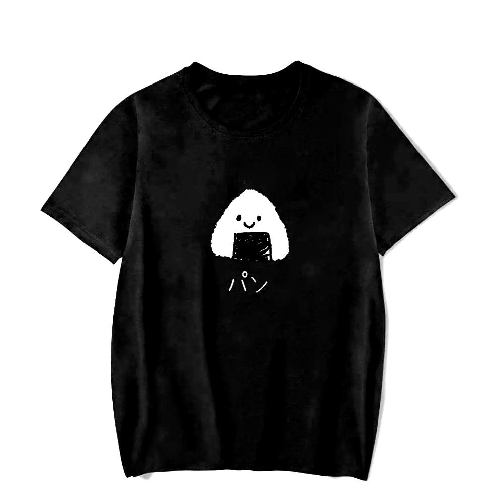 Cartoon Rice Ball Japanese Style Y2k Simple Men Women T-shirt Cute Summer Casual Hip-hop Unisex Street Harajuku Soft Tee Tops