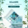 Ucanbe 15-Color Eyeshadow Palette Modern Futuristic Colorful Olive Green Gold Hong Kong Style Retro Daily Commute Light Makeup